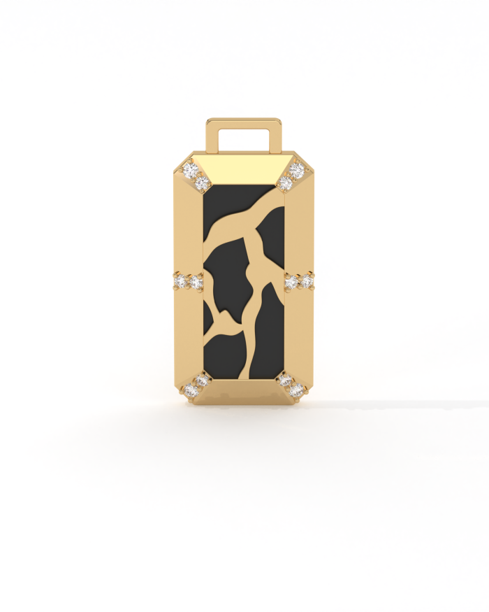 Black Timeless Shield Pendant
