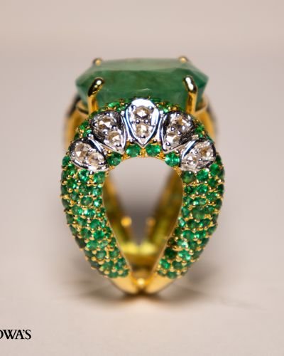 Russian Emerald Majestic Ring