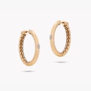 Blooming Grace Diamond Hoop Earrings