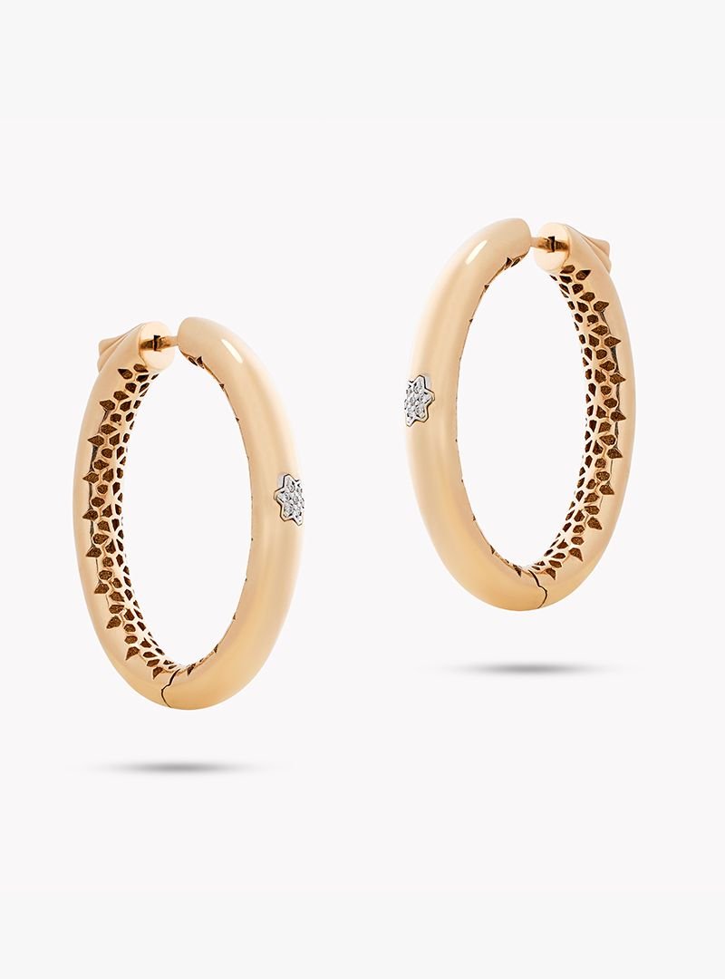 Blooming Grace Diamond Hoop Earrings