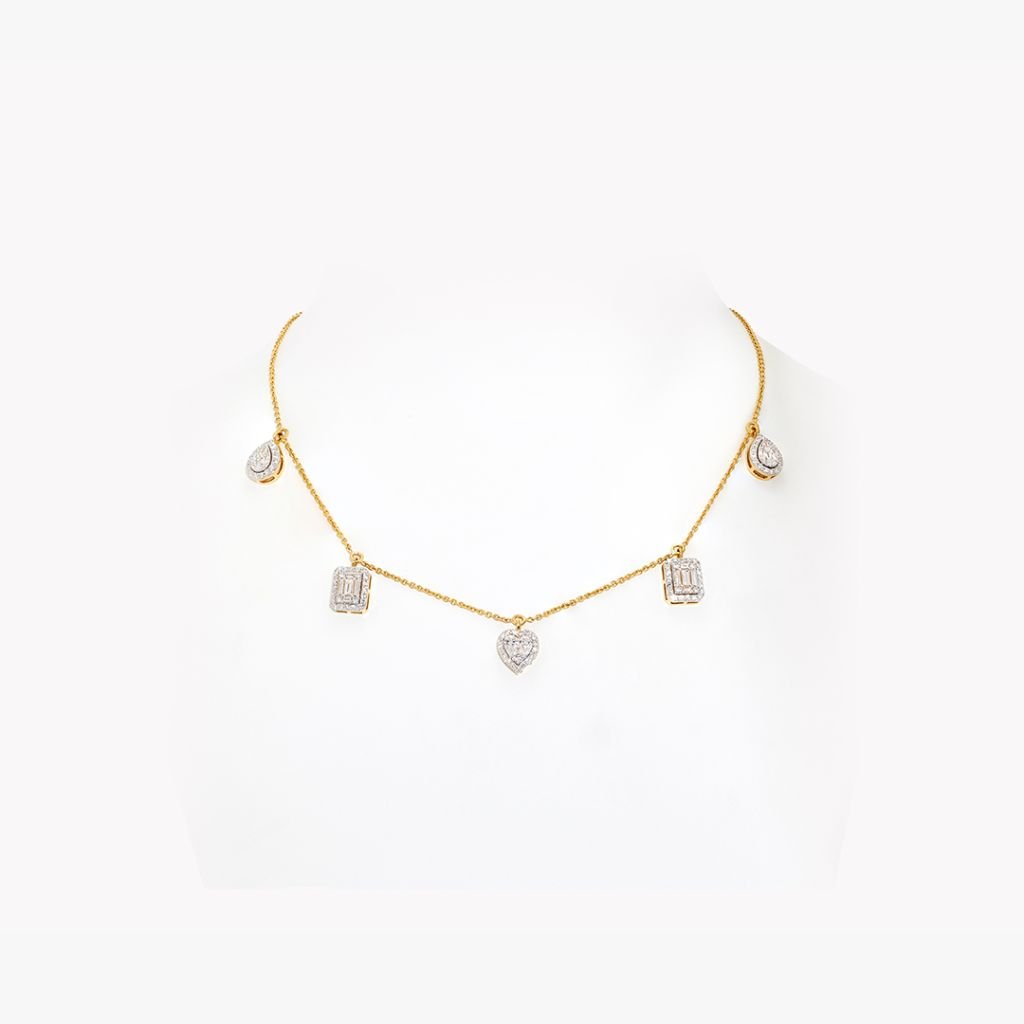 Brilliance Cluster Diamond Necklace