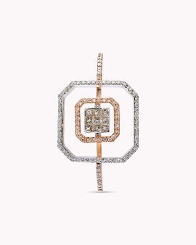 Power Grid Two Finger Diamond Ring