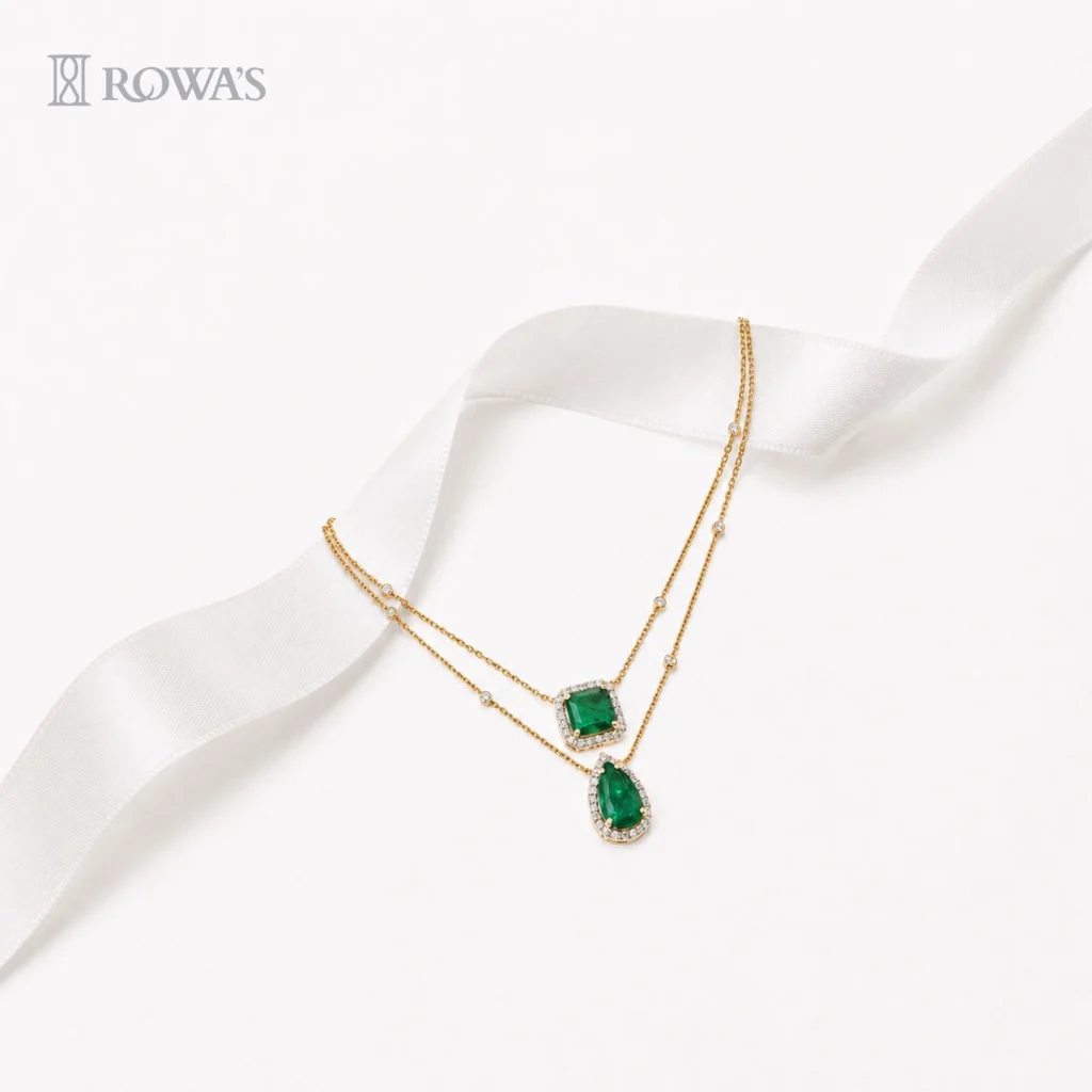 Emerald Elegance with Diamonds