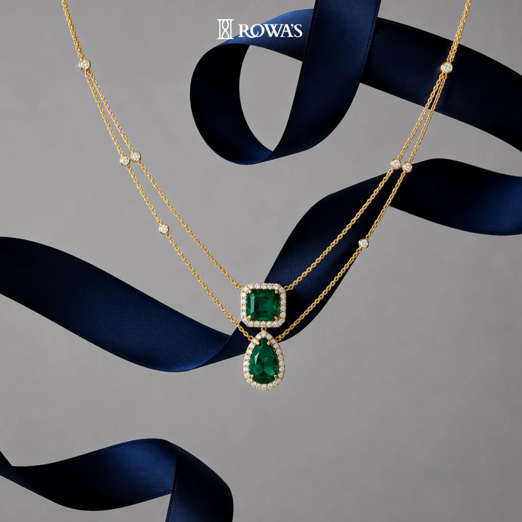 Emerald Elegance with Diamonds