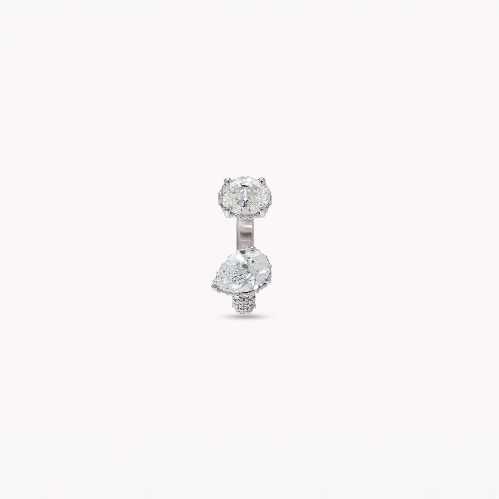 Fancy Shape Solitaire 2 Diamond Ring