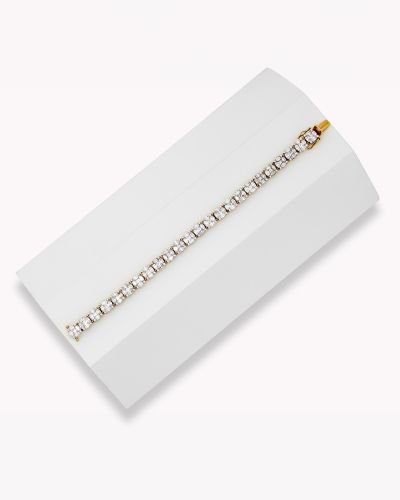 Golden Symphony Tennis Bracelet In Diamonds