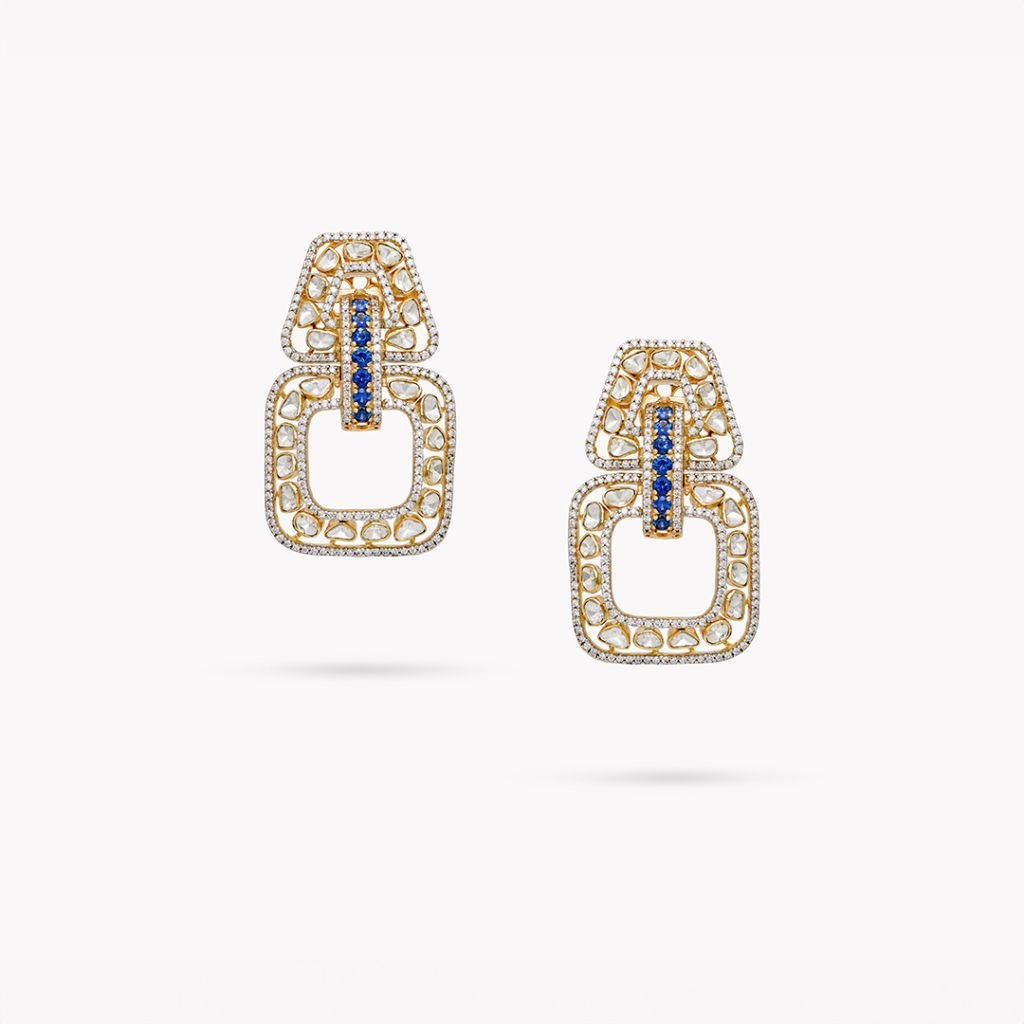 Deco Allure Diamond And Uncut Earring