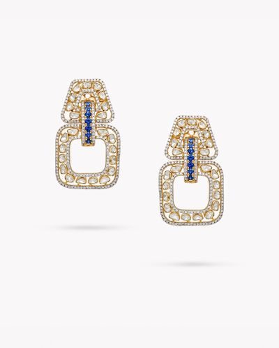 Deco Allure Diamond And Uncut Earring