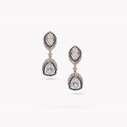 Regal Deco Drop Earrings Diamond And Uncut Earrings