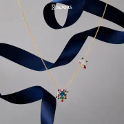 Radiant Mosaic Pendant in Diamonds and Precious Coloured Stones