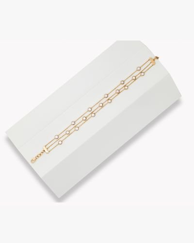 Three Line Brilliance Diamond Minimalist Bracelet