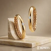Rowas Blooming Grace Diamond Hoop Earrings