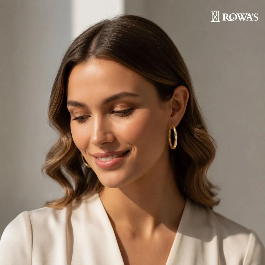 Blooming Grace Diamond Hoop Earrings