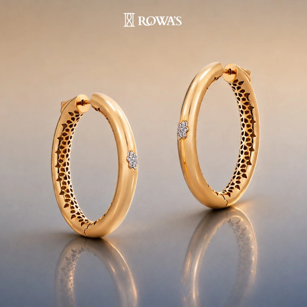 Blooming Grace Diamond Hoop Earrings