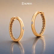 Blooming Grace Diamond Hoop Earrings