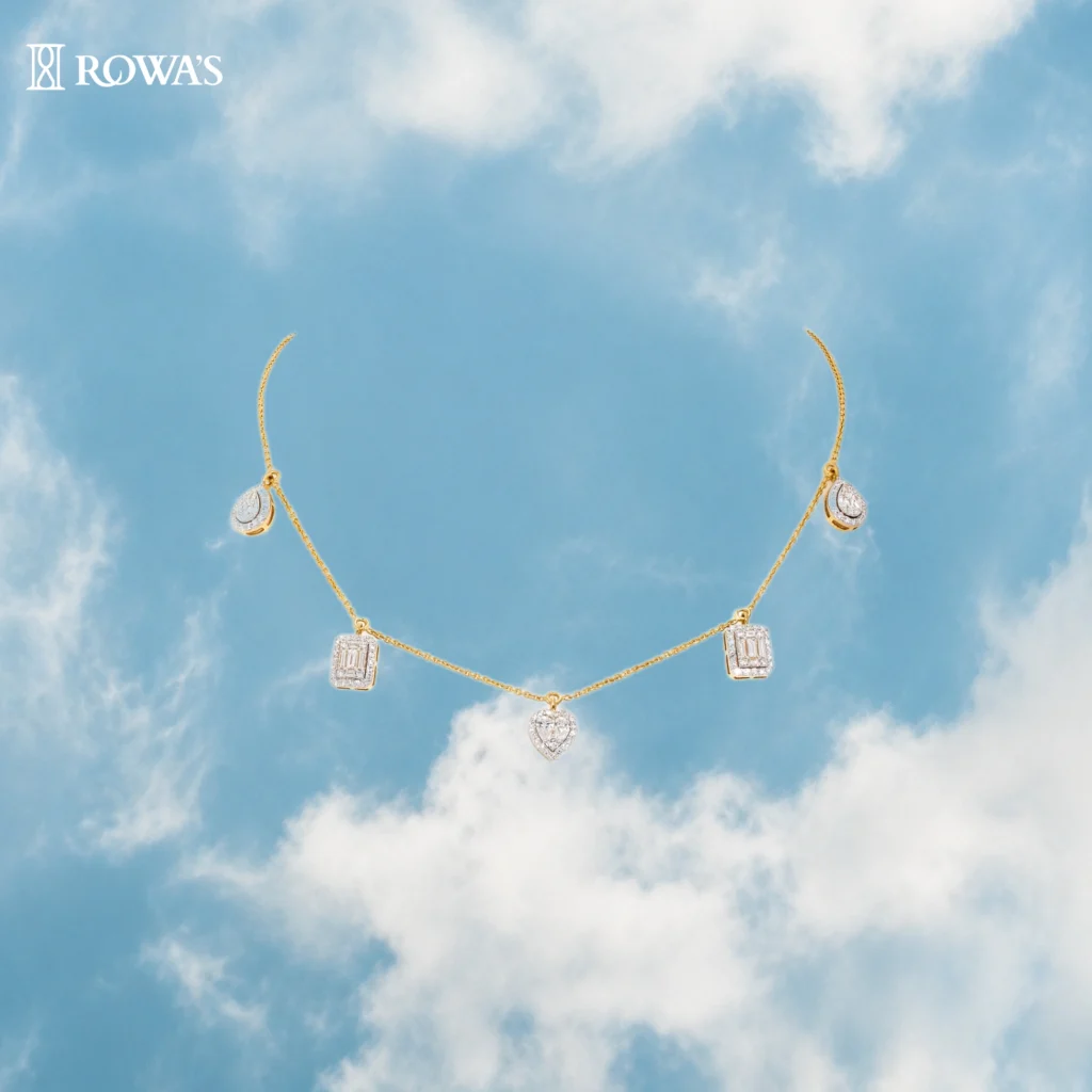 Brilliance Cluster Diamond Necklace