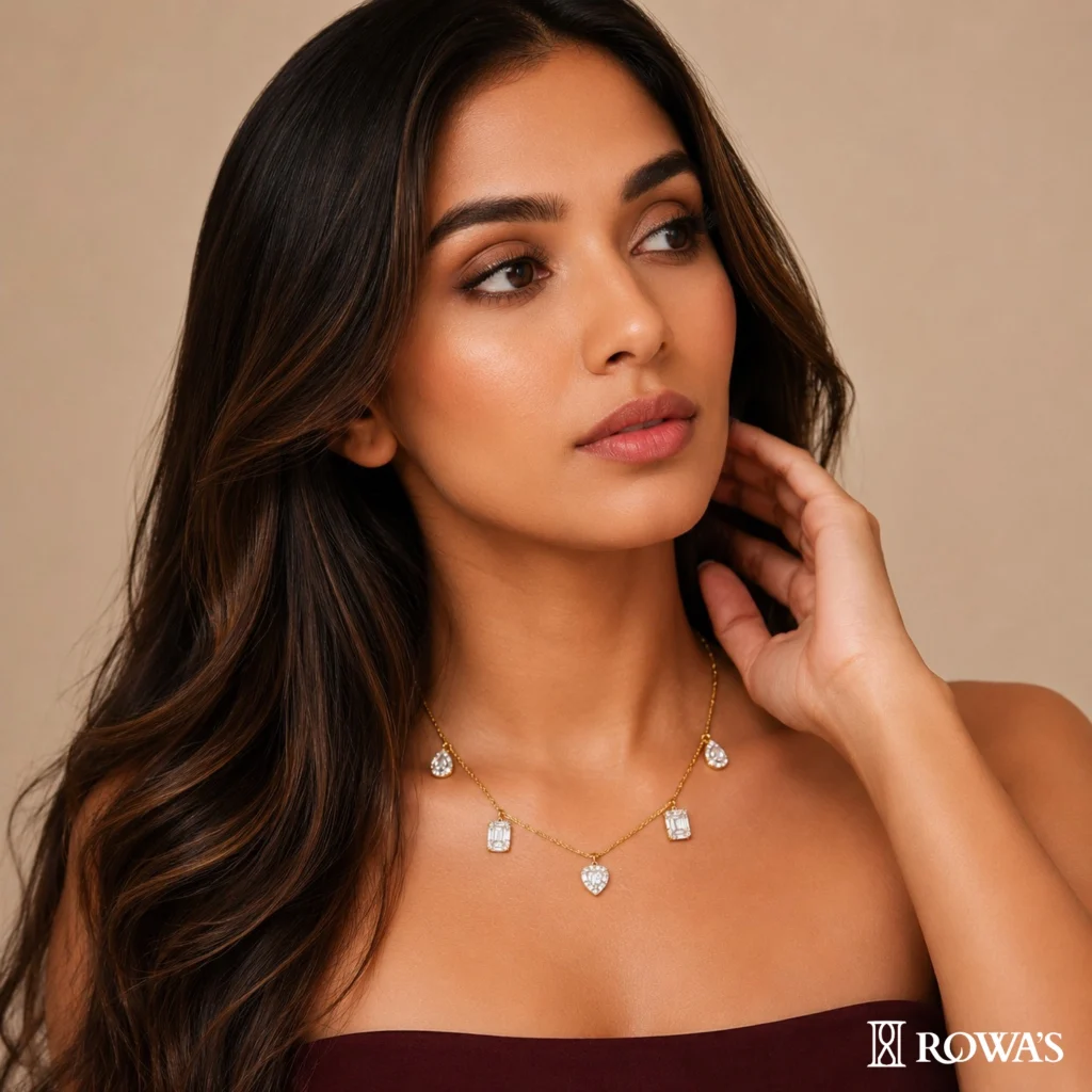 Brilliance Cluster Diamond Necklace