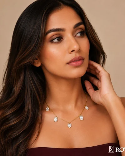Brilliance Cluster Diamond Necklace