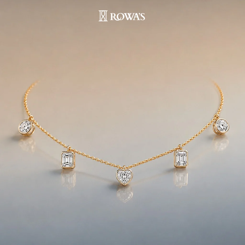 Brilliance Cluster Diamond Necklace