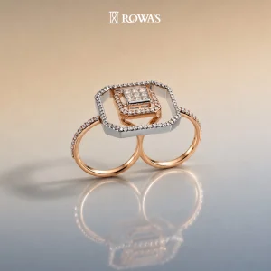 Power Grid Two Finger Diamond Ring