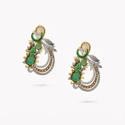 Rowas Feuilles Emerald Earrings