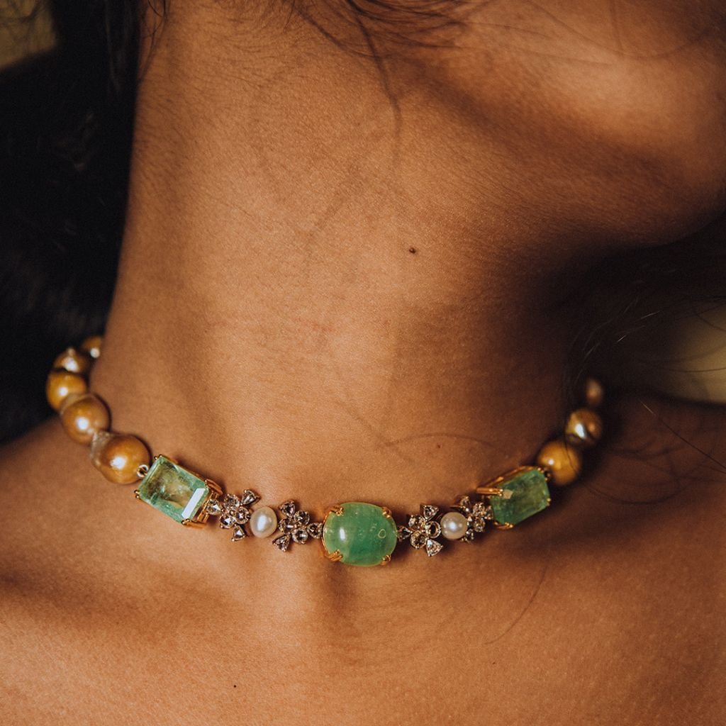 Emerald Pearl Necklace