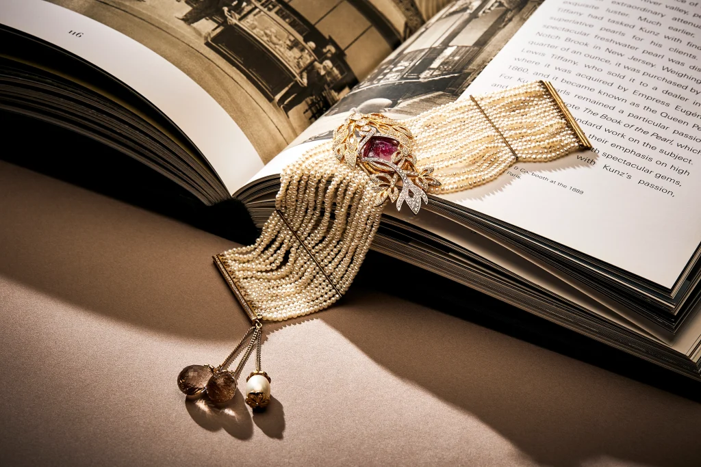 Art Deco Ruby Blossom Bracelet