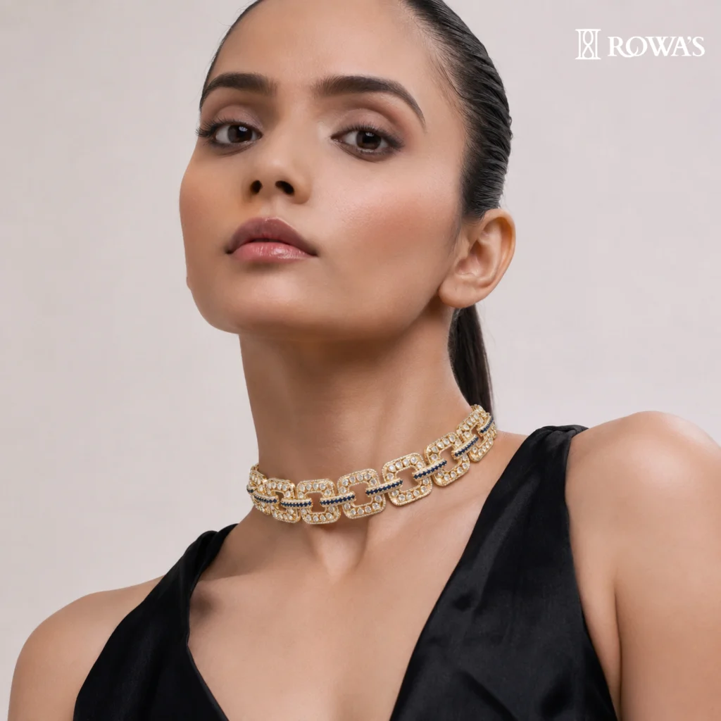 Deco Allure Diamond And Uncut Necklace