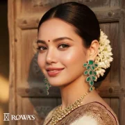 Rowas Emerald Foliage Earrings