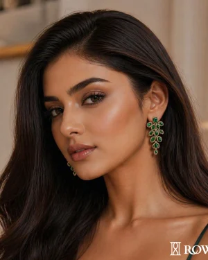 Emerald Foliage Earrings