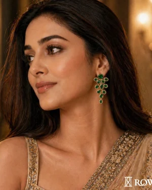 Emerald Foliage Earrings