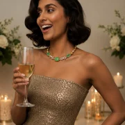 Rowas Emerald Pearl Necklace