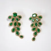 Rowas Emerald Foliage Earrings