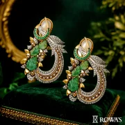 Rowas Feuilles Emerald Earrings