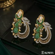 Feuilles Emerald Earrings Rowas