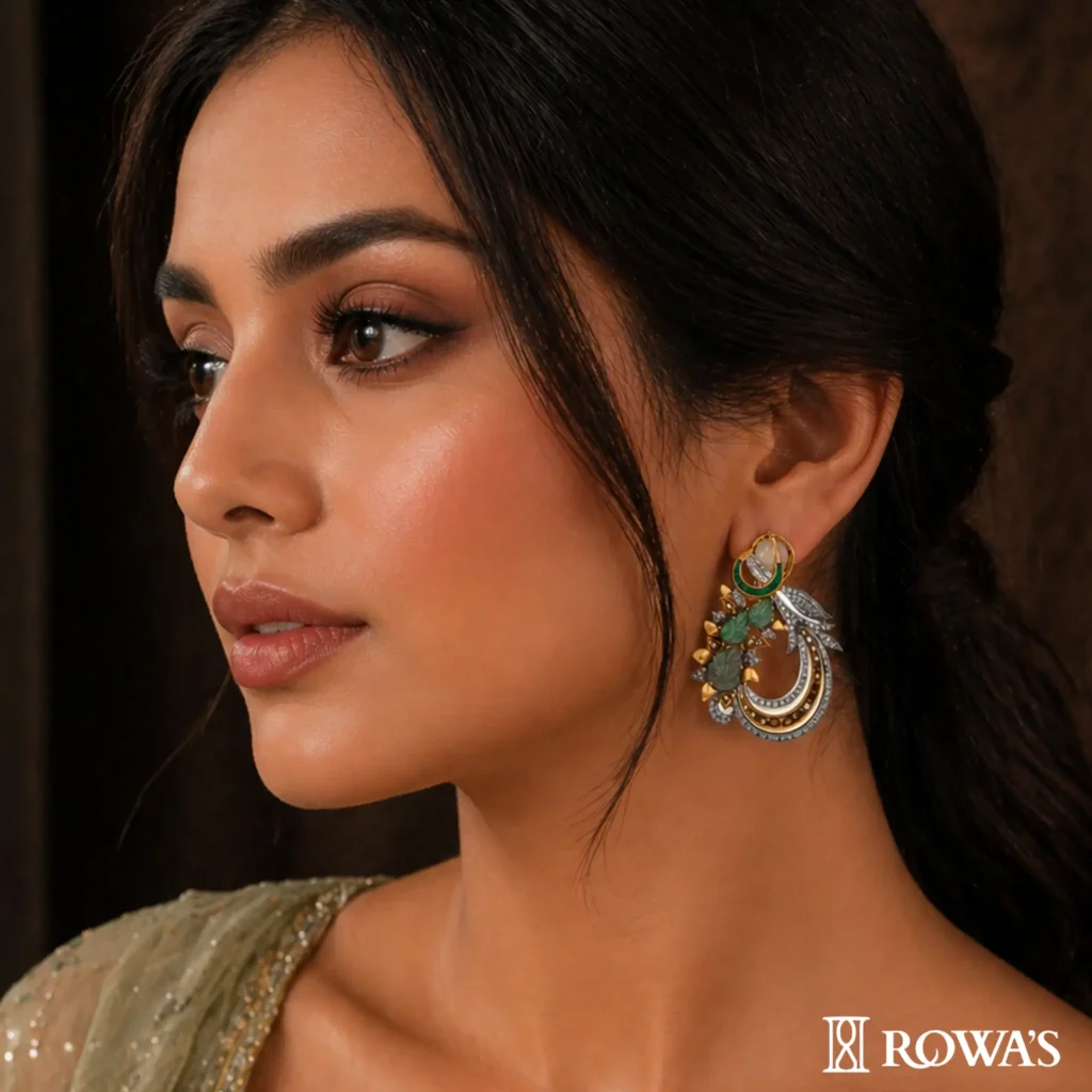 Feuilles Emerald Earrings