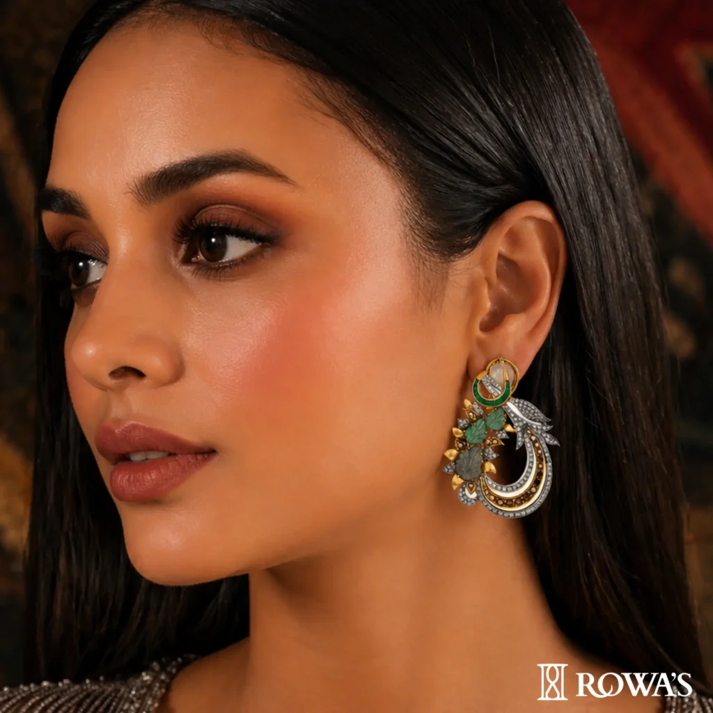 Feuilles Emerald Earrings