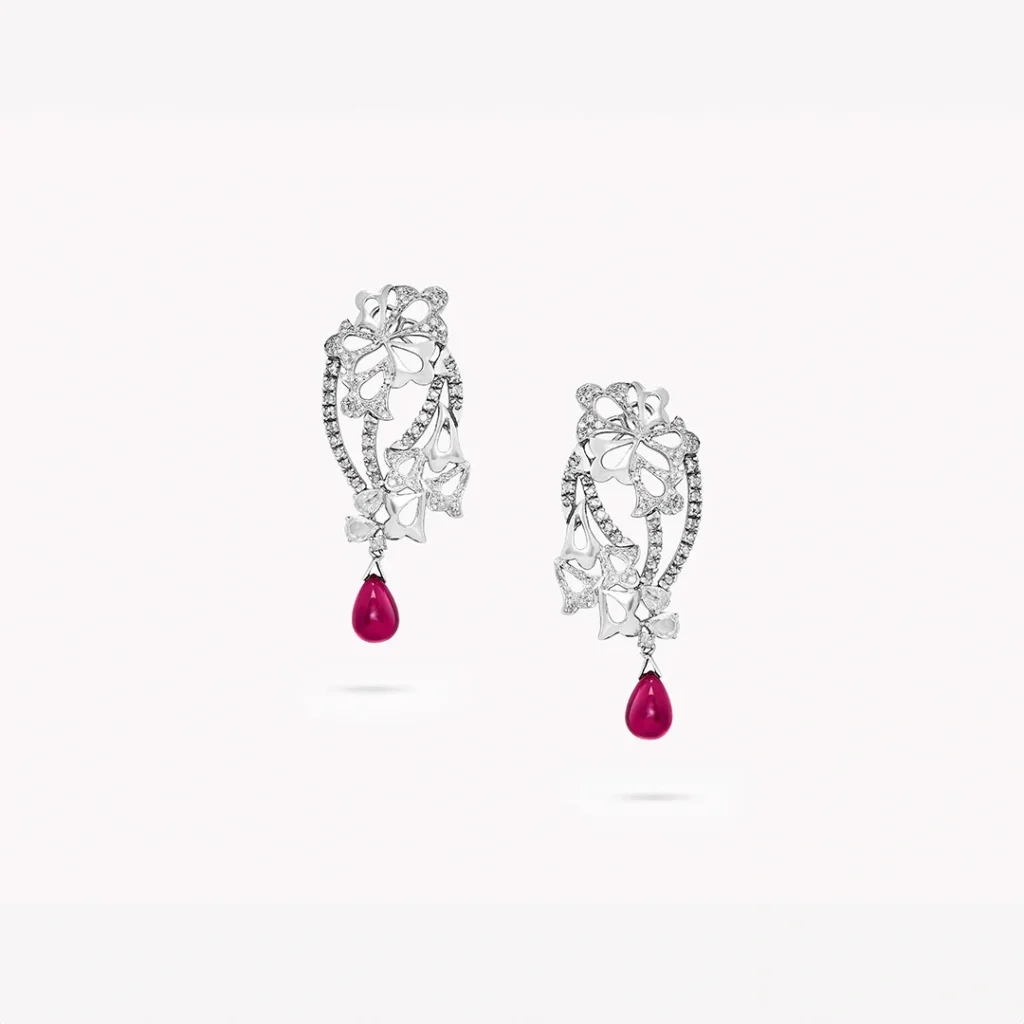 Garden of Eden Earrings in Rosecut Diamonds