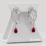Garden of Eden Earrings in Rosecut Diamonds