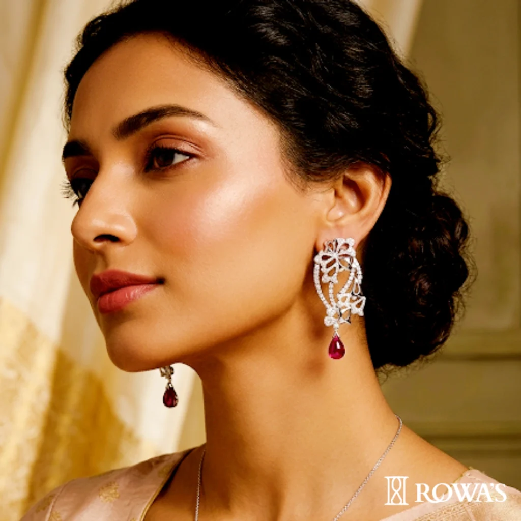 Garden of Eden Earrings in Rosecut Diamonds