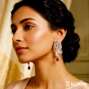 Garden of Eden Earrings in Rosecut Diamonds