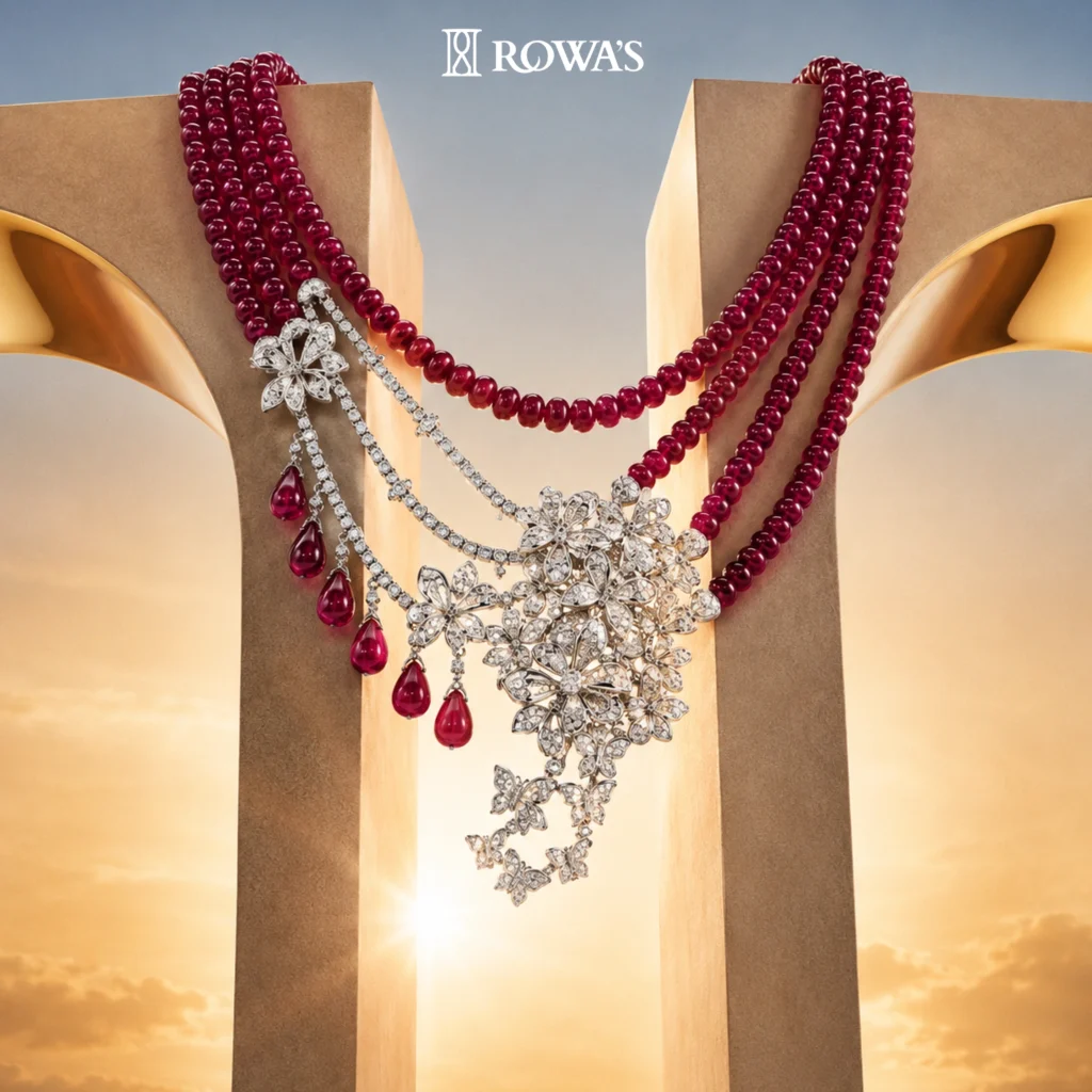 Garden of Eden Necklace in Rosecut Diamonds