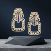 Deco Allure Diamond And Uncut Earring