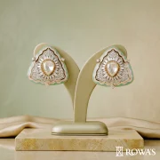 Mughal Enamel Elegance Diamond And Uncut Earrings