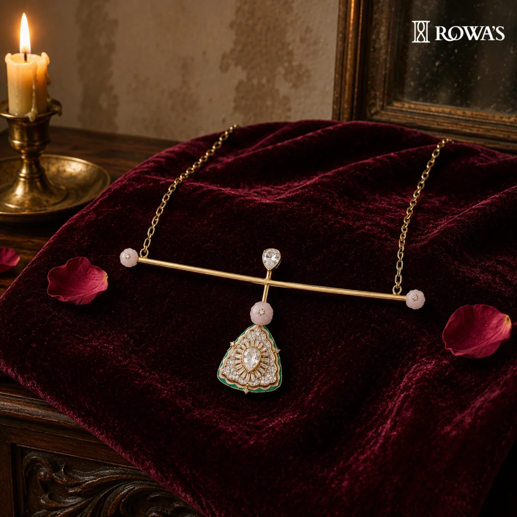 Mughal Enamel Elegance Diamond And Uncut Necklace