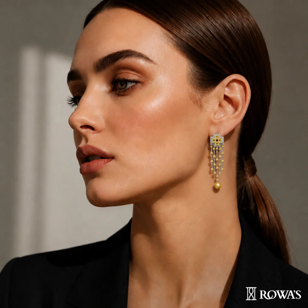 Radiant Cascade Fancy Yellow Diamond Earrings