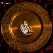 Retro Teardrop Diamond Uncut Ring