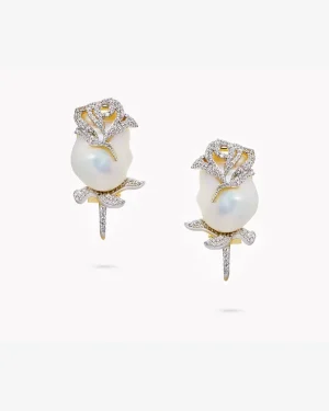 Blush Rose Pearl Earrings