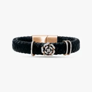 Rowas Diamond Rose Vegan Leather Natural Bracelet