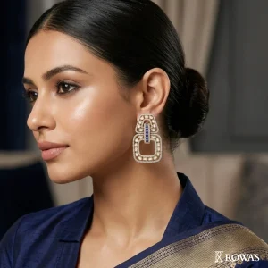 Deco Allure Diamond And Uncut Earring